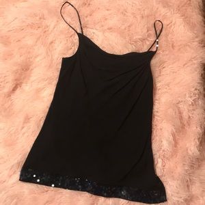 Limited silk sequined dress tank
